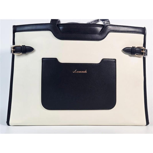 🖤 Black & Cream Professional Tote / Laptop Bag (New)