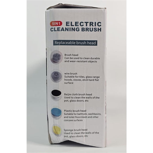 🧽⚡ 5-in-1 Electric Cleaning Brush 360° Spin Scrubber (Blue) Damaged Box