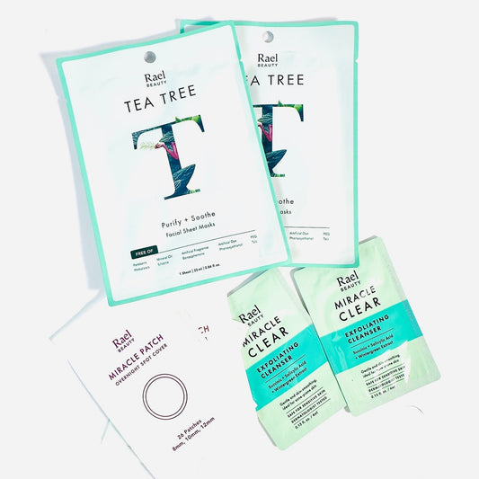 🌿 Rael Beauty Rescue Bundle Masks Patches & Cleanser New