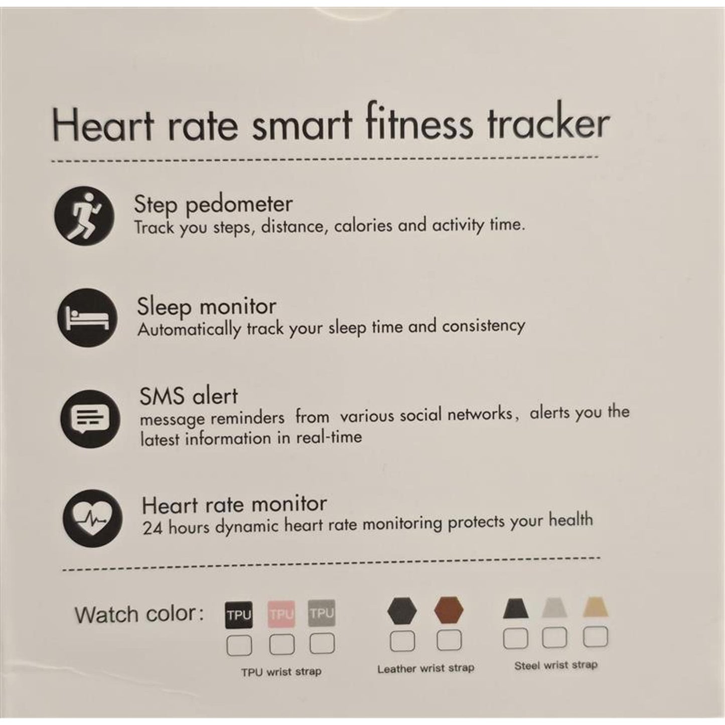 Smart Fitness Watch Heart Rate Sleep Tracker New Box