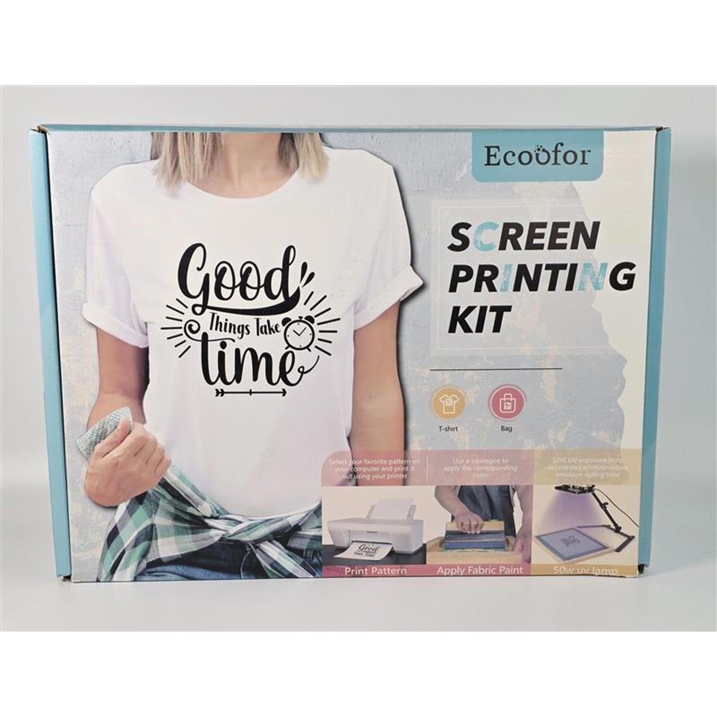 🎨 Ecoöfor Screen Printing Kit – DIY T-Shirt & Bag Maker (New, Sealed)