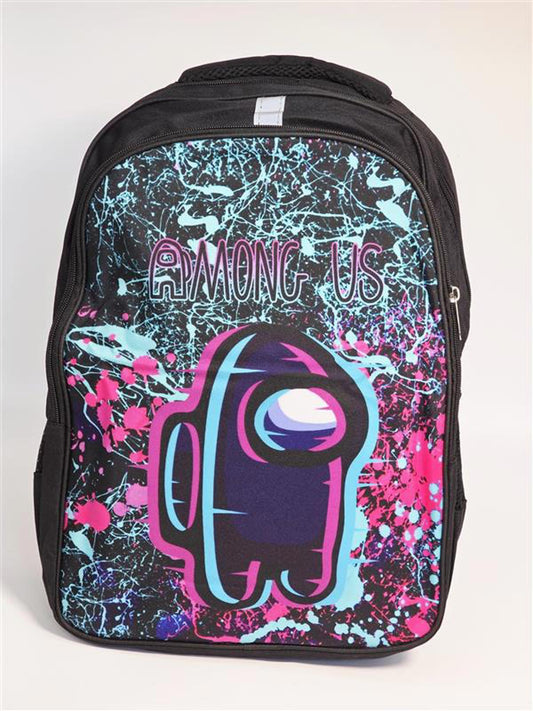 Among Us Backpack – Splatter Neon Gaming School Bag