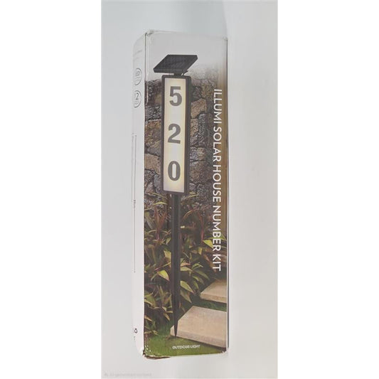 🔆 Illumi Solar House Number Light Kit – Outdoor LED (New Damaged Box)