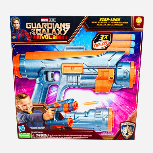 NERF Guardians of the Galaxy Vol 3 Star Lord Quad Blaster Toy Hasbro New