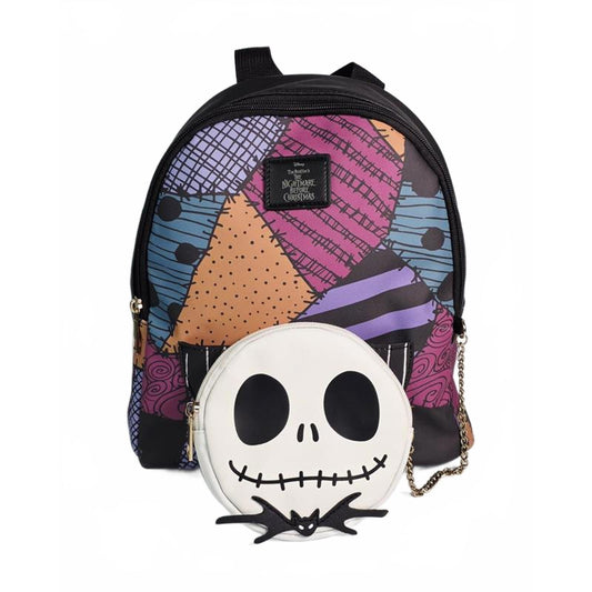 🖤 Disney The Nightmare Before Christmas Backpack Set – Patchwork Sally & Jack