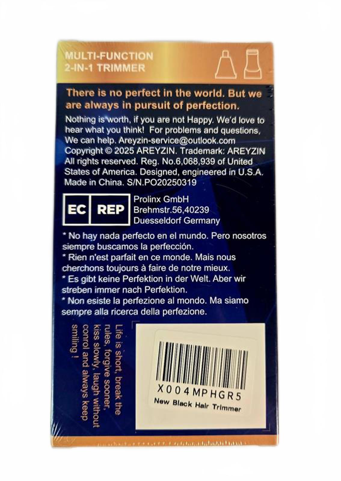 ⚡ Areyzin 2-in-1 Groomer Hair Trimmer – Model C510BK