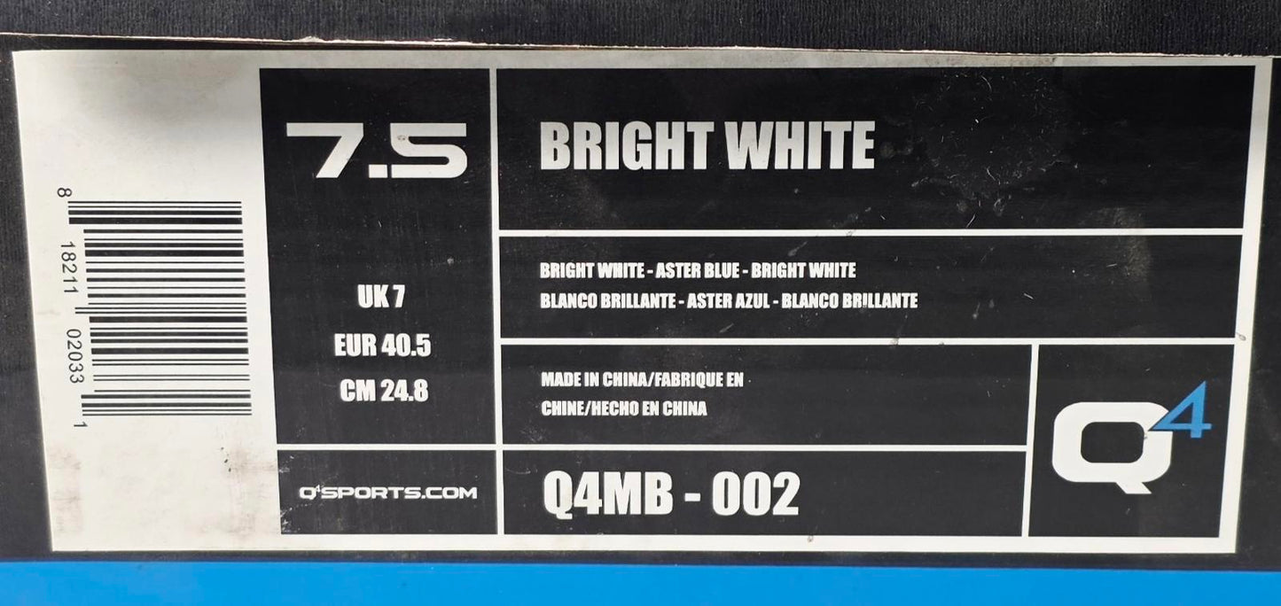 🏀 Q4 Sports Q4MB-002 “Bright White / Aster Blue” Basketball Shoes – Size 7.5