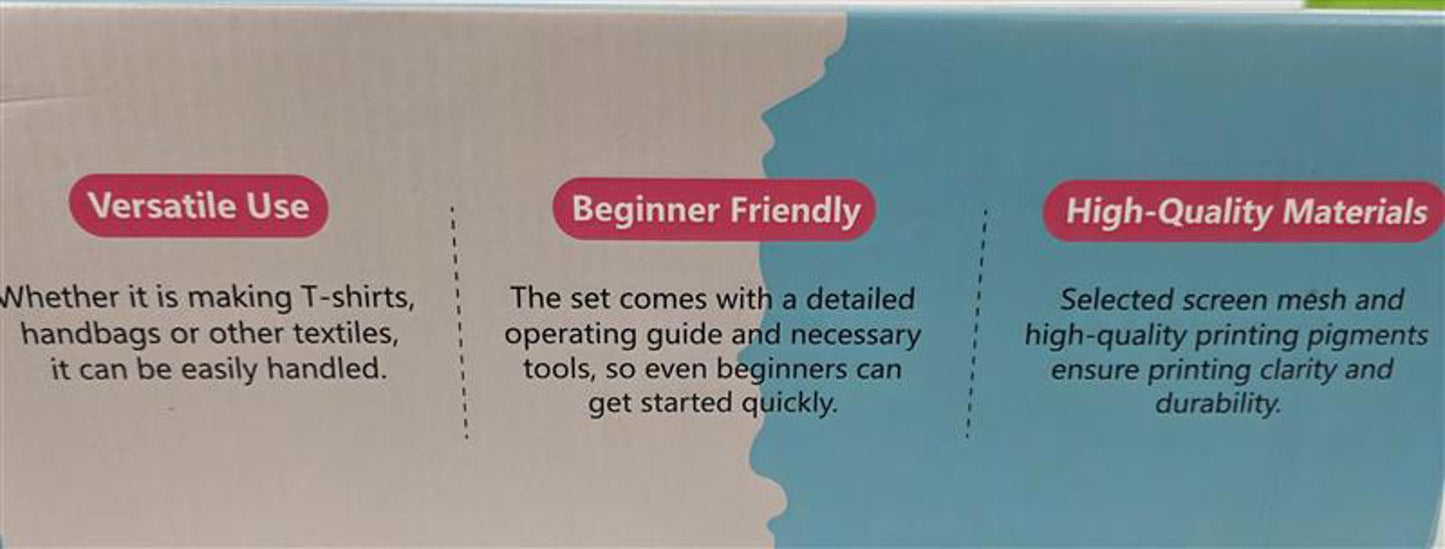 🎨 Ecoöfor Screen Printing Kit – DIY T-Shirt & Bag Maker (New, Sealed)