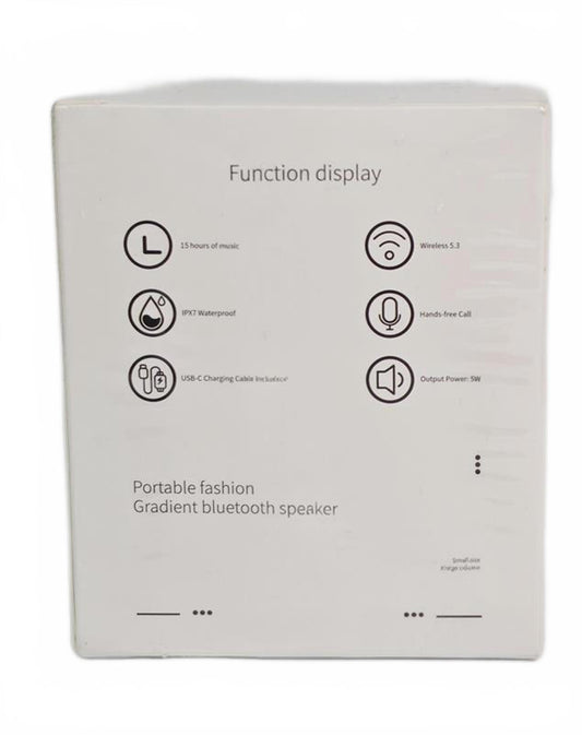 🔊 Portable Gradient Bluetooth Speaker – “Small Body, Big Voice” Edition