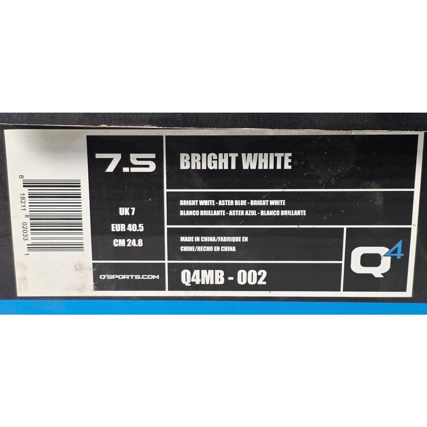 🏀 Q4 Sports Q4MB-002 “Bright White / Aster Blue” Basketball Shoes – Size 7.5