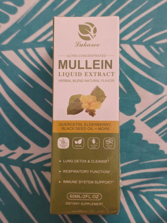 Lukaree Mullein Liquid Extract 2oz Herbal Respiratory Blend