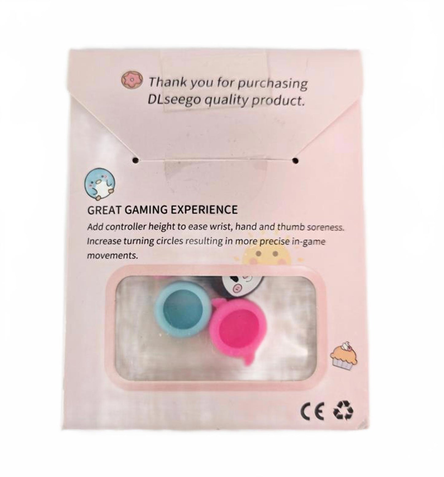🍩 DLseego Silicone Thumb Grip Caps – Lovely Edition (Switch/Lite/OLED)
