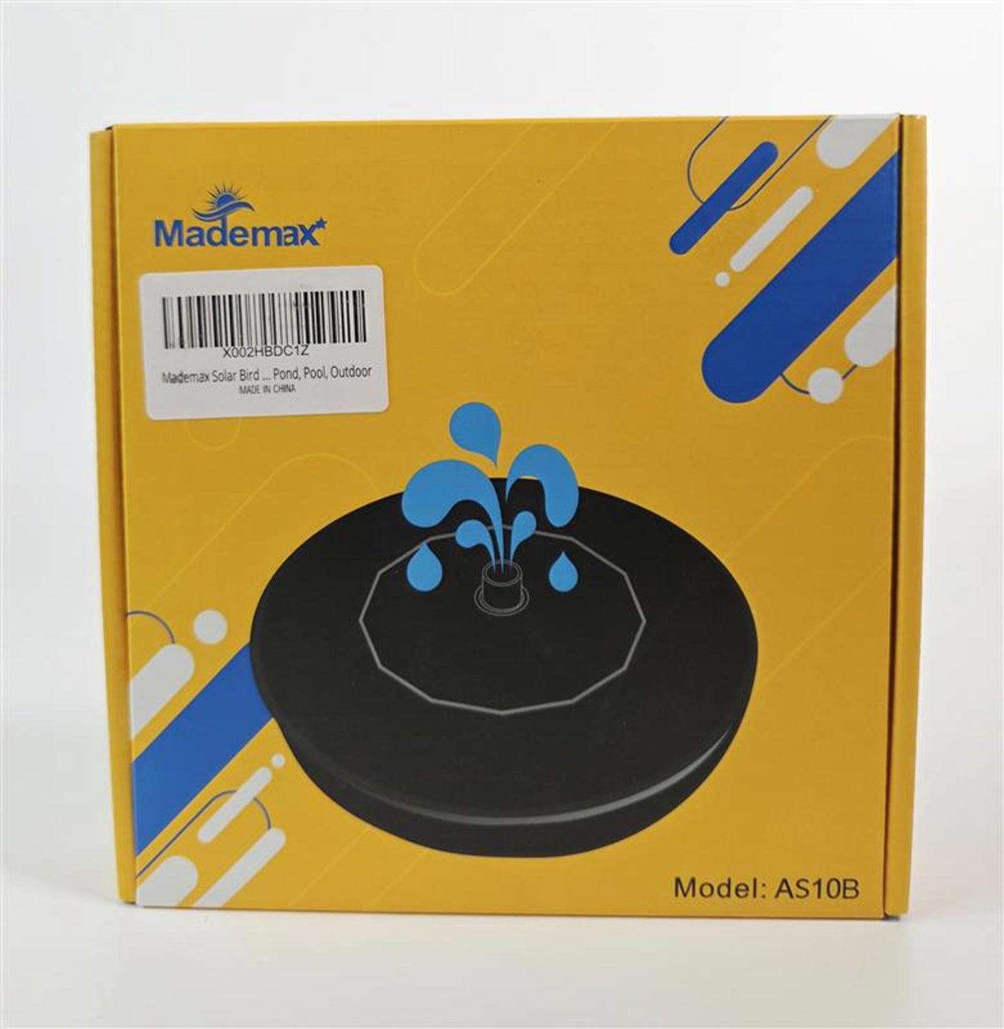 💧 Mademax Solar Bird Bath Fountain Pump (Model AS10B)