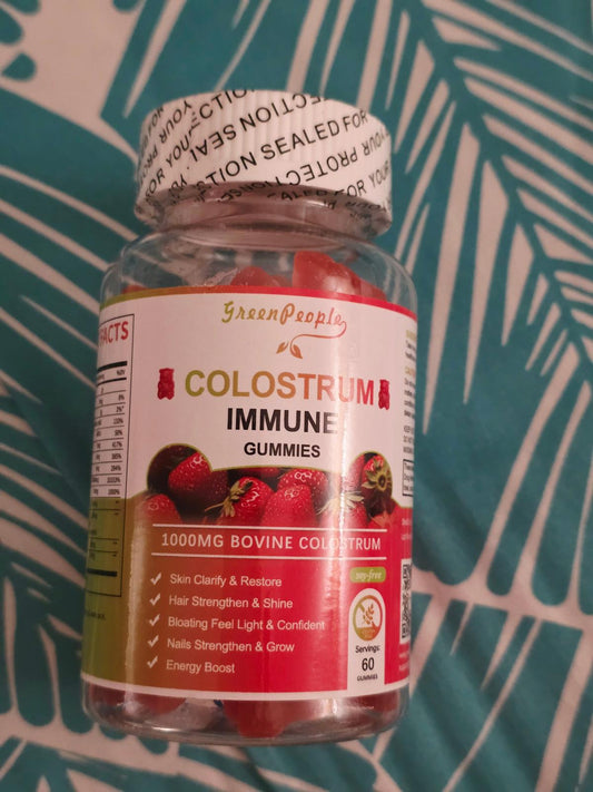 GreenPeople Colostrum Immune Gummies – 1000mg Bovine Colostrum – 60 Gummies